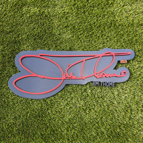 Jim Thome Signature Wall Wood Sign : 2 Color Options